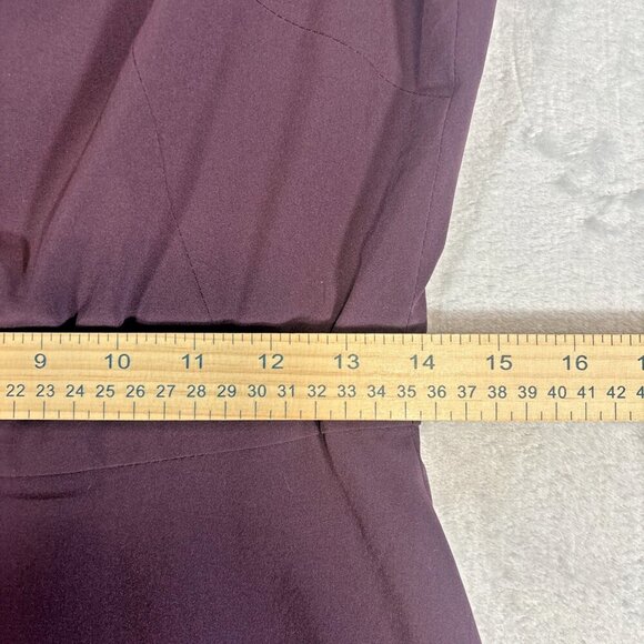 ESLEY Anthropologie ModCloth Purple Tan Cutout Asymmetric Dress Women's Sz M - Picture 8 of 12